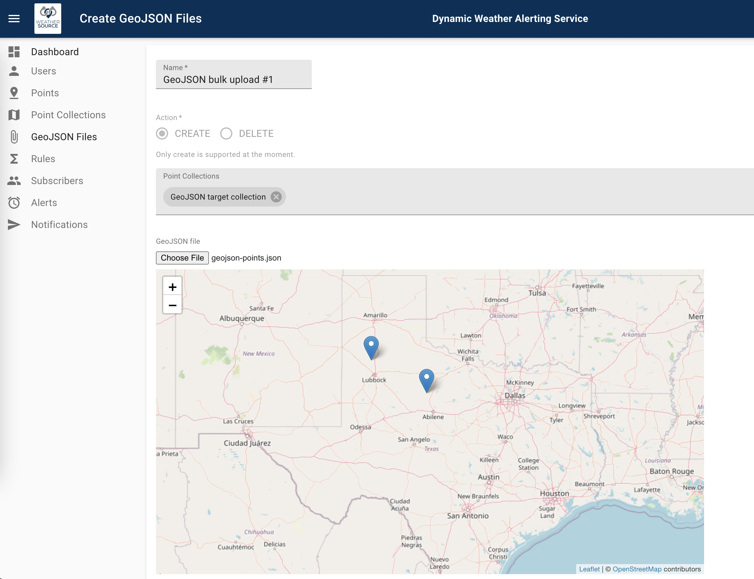 GeoJSON Upload