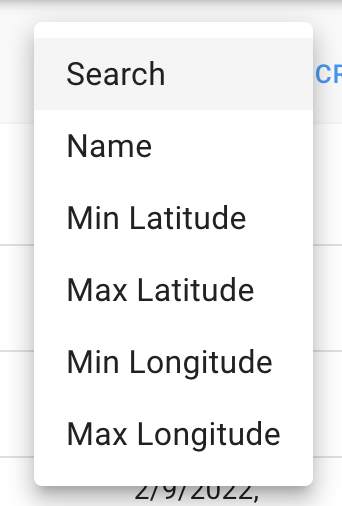 Point Filter Fields